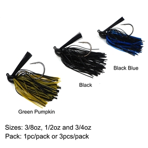 Top Right RJ301 tungsteno Jig gonne in Silicone tungsteno nuoto Jig Lure per la pesca dei bassi - Product Image 6