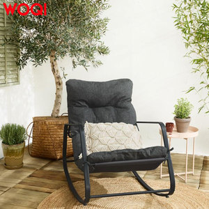 WOQI Poltrona Moderna in Rattan Pieghevole e Portatile, Comoda Sedia Sospesa per Soggiorno con Struttura in Metallo e Cuscino Confortevole, Ideale per Balcone - Product Image 5