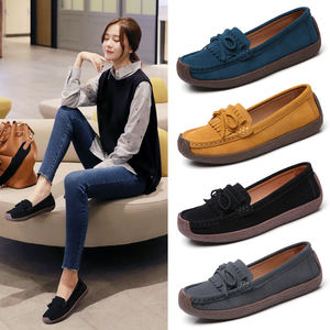 Nuove Scarpe Casual da <span class=keywords><strong>Donna</strong></span> con Tacco Basso e Nappine, Morbide <span class=keywords><strong>Sneakers</strong></span> in Pelle Scamosciata di Alta Qualità - Product Image 6