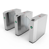 Barrière anti-collision 5 paires, capteur infrarouge, multi-authentification, haute capacité 35 personnes/min, portillon tournant à ailettes 304