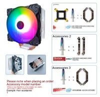 Refroidisseur de processeur supérieur pour ordinateur en cuivre, personnalisé OEM, TDP95W, pour PC de jeu, RGB 3PIN, roulement fluide, économique