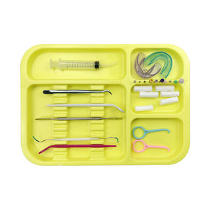 Médical Chirurgical Désinfection Plat Dentaire Bouche Miroir Pince À Épiler Sonde En Plastique <span class=keywords><strong>Instrument</strong></span> Plateau Divisé Split Dentiste Boîte De Placement - Product Image 2
