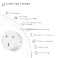Prise intelligente Zigbee SLS 16A, prise britannique, compteur d'énergie, charge maximale 3500W-3680W, boîtier ignifuge, suivi en temps réel du kWh