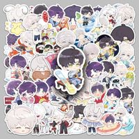 50 autocollants de dessins animés Love and Deep Space Xavier Zeen, décoratifs, imperméables, pour bagages, voitures, ordinateurs portables, animation, autocollants pour enfants