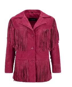 Veste à capuche pour femme en cuir Nappa doux fuchsia 100% véritable, design personnalisé, fermeture éclair YKK, marque privée OEM/ODM, streetwear - Product Image 1