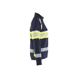 BLAKLADER - 350511588933XXXL Sweat Hi-Vis Femme Bleu marine/jaune-EAN 7330509894217 HI-VIS WORKWEAR - Product Image 3