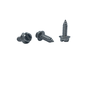 Tornillo de placa de matrícula autorroscante de acero inoxidable de Color liso Cabeza de brida ranurada hexagonal Sistema de medición métrica Batería - Product Image 6