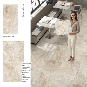 Brecia Silver Ceramic Porcelain Tiles 60x120cm Luxury Marble Flooring for Hotels Hospitals - Product Image 3