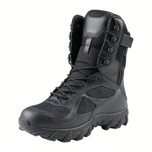 รองเท้าบูทเดินป่าหนังแท้แบบผูกเชือกสำหรับผู้ชาย ผลิตตามสั่งจากโรงงาน กันน้ำ เหมาะสำหรับการเดินป่าและการใช้งานทางยุทธวิธี - Product Image 3