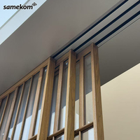 Porte en verre à cadre en aluminium à profil mince moderne Porte de séparation intérieure minimaliste