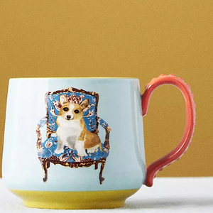 Creative Cute Gift Luxury Cartoon Dog Ceramic Mug With Red Handgrip <strong>Husky</strong> Doggy Pattern Bone China Coffee <strong>Cup</strong> - Product Image 5