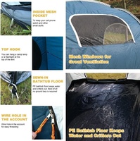 En Stock haute qualité 250*250*200CM SUV Camping tente voiture botte Extension hayon coffre tente 4-6 personne 8ft bleu pour Camping