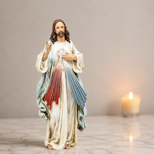 Gros Résine Jésus <span class=keywords><strong>Christ</strong></span> Divine Miséricorde Figurine Renaissance Statue Décoration de La Maison - Product Image 1