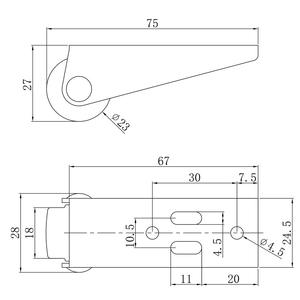 Roulettes pivotantes verticales silencieuses en TPR pour usage léger, pour meubles d'extérieur, salle de bain, salle à manger - Rouleau de support en caoutchouc pour tiroirs et portes - Product Image 5