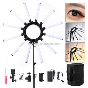 Éclairage photographique Dimmable 3200-5600K 12 Tubes LED Photographie Star Light Lampe Costume pour Caméra <span class=keywords><strong>Photo</strong></span> Studio Téléphone - Product Image 4