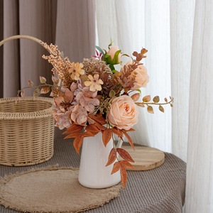 Bouquet de fleurs artificielles d'angle parfumé, roses en mousse plastique et tissu, décoration de mariage CF02108 - Product Image 1