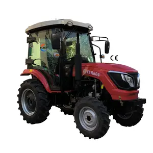 HIgh quality 60hp farm tractor with cabin agricultural machinery middle tractors with ce