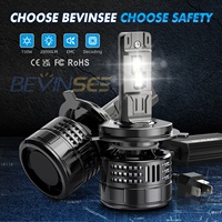 Bombillas LED para Faros Delanteros Bevinsee V55 de Alta Potencia, Sin Errores, 150 W, 6000 K, Blanco, 28000 lm, H4, H7, H11/H8/H9, 9005, 9006, 9012