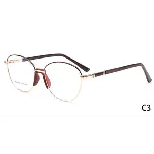 2024New Fashion Mental Optical Frames Clear Eyeglasses Stock Metal Glasses Frame