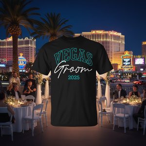 Camiseta Vegas Groom 2025 de manga corta con cuello redondo para hombre, camisa para despedida de soltero - Product Image 3