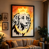Peinture décorative aux néons, art lumineux LED personnalisé, peinture décorative avec éclairage UV, forme et design gratuits, décoration aux néons