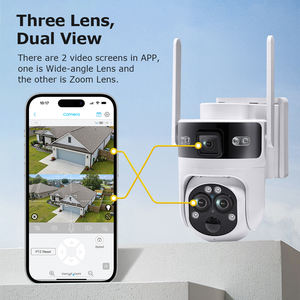 Ubox 6M 5W Nachtzicht 15X Zoom 3-lens Buiten Wifi Netwerk Slimme Draadloze Zonne-energie Aangedreven Beveiligings PTZ CCTV Camerasysteem - Product Image 4