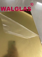 Feuille acrylique miroir or rose 3mm pour cartes nominatives