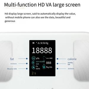 Nouvel arrivage Grande échelle d'affichage colorée Premium IMC Analyseur professionnel 8 électrodes balance de pesée de graisse corporelle intelligente médicale à domicile - Product Image 5