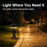 Lampe de jardin LED UFO moderne en aluminium 3000K, anti-corrosion, sculptée pour une ambiance extérieure, idéale pour les projets de villas et d'hôtels
