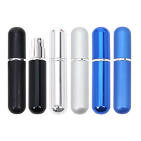 Mini flacon de parfum personnalisé avec impression sur mesure, 5 ml, atomiseur de parfum de voyage en métal de luxe rechargeable, emballage
