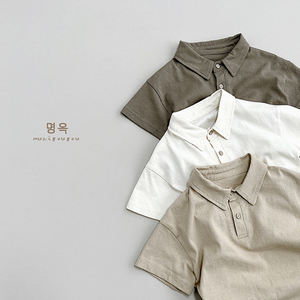 เสื้อยืดแขนสั้นเด็กผ้าฝ้ายแท้เสื้อโปโลเด็กชายฤดูร้อนสไตล์เกาหลีอเนกประสงค์ส่วนบุคคลเสื้อเด็กอินเทรนด์ - Product Image 1