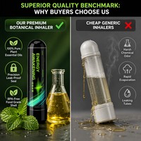 Inhalateur d'aromathérapie nasal en stick, tube portable mince, parfum stimulant pour les chauffeurs de camion et les travailleurs de nuit, commande en gros