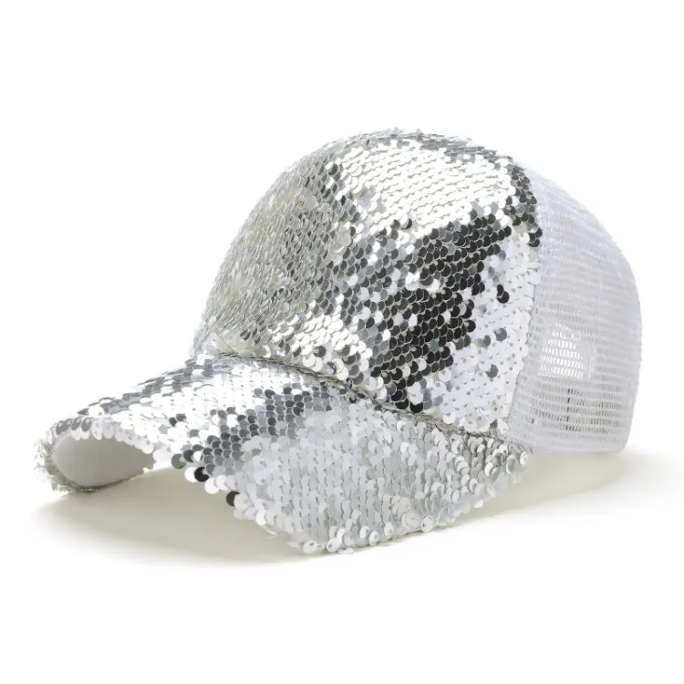 Chapéu de malha com dois tons, chapéu personalizado para mulheres e homens, com glitter e lantejoulas