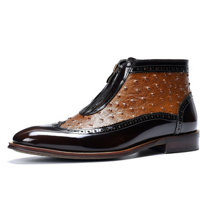 New Style <b>Boots</b> For Autumn Men's High Top <b>Boots</b> With Crocodile Pattern Leather Business Formal Men's Leather <b>Boots</b> - Product Image 5