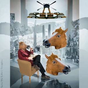 Vente en gros Costume de cheval drôle Masques d'animaux pour adultes Fête de carnaval Dress up Prop pour Halloween Pâques Coplay et mascarade - Product Image 2