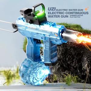 UZI pistol air elektrik 3in1dual mode otomatis senjata semprotan <span class=keywords><strong>ROHS</strong></span> mainan air untuk anak-anak Musim Panas pistol air dengan cahaya - Product Image 2