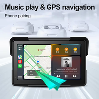 Écran tactile de Navigation de moto de 7 pouces Ip67 étanche avec avertissement d'angle mort Bsd Ai sans fil Carplay Android voiture 4k 1080p