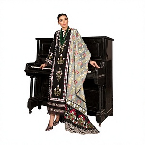 Vestido Tradicional Indio-Pakistaní Salwar Kameez de Seda para Mujer, Largo Regular, Reversible, Corte Regular, para Bodas y Fiestas - Product Image 5