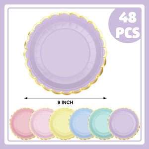 <b>Disposable</b> Plastic <b>Plates</b> Perfect for Catering Events Birthday Parties Family Gatherings and Outdoor Activities - Product Image 3