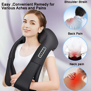 2025 xu hướng điện USB có thể sạc lại thư giãn rung Shiatsu hồng ngoại nóng cổ vai Máy massage không dây từ xa - Product Image 2