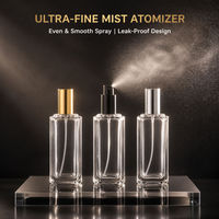 Atomiseur de parfum en verre rechargeable de 30 ml, flacon vaporisateur de parfum portable, conteneur rectangulaire transparent