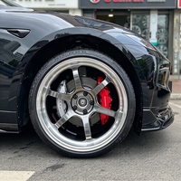 Jantes forgées R6 à 6 branches, finition argent poli, déport profond, 18 19 20 21 22 pouces, 5x114.3 5x120 pour Tesla Model 3 350Z 370Z S15 GTR BRZ Z33