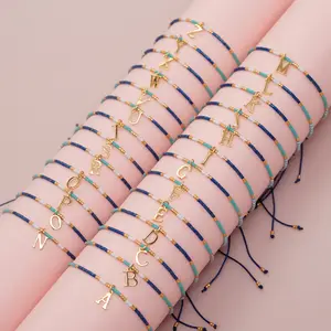 Minimalism Handmade chữ Mặt dây chuyền hạt gạo thời trang vòng đeo tay Bangle trang sức cho bán buôn