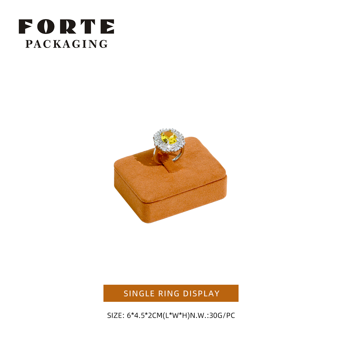 Présentoir à anneau unique marron
