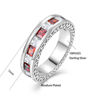 QX 925 Sterling Silber Ring für Damen, Zirkonia, Prinzessinnenschliff, Verlobungsring-Set, Ehering, Brautschmuck, Geschenk