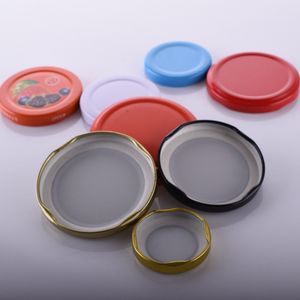 LOGOTIPO personalizado 70mm Multicolor roscado para botella de bebida sellada medicina comida caramelo tarro Metal Lug Finish Caps - Product Image 6