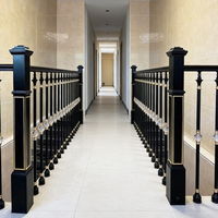 Rampe d'escalier moderne de luxe en cristal, rampe d'escalier en aluminium adaptée aux villas, personnalisable