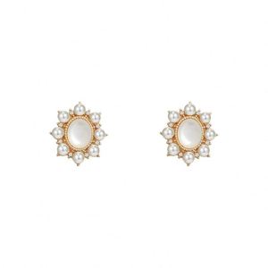 Simple <b>Opal</b> Pearl Circle <b>Earrings</b> Korean Version New Light Luxury Temperament <b>Earring</b> Fashion Unique Ear Studs - Product Image 5