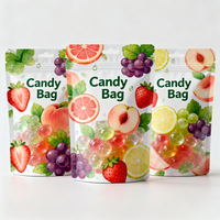Pochette refermable personnalisée en Mylar de 250g, résistante à l'humidité, avec fermeture éclair, pour l'emballage de bonbons, de snacks et d'aliments secs