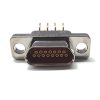 Connecteur électrique miniature rectangulaire scellé de la série J30J à 15 broches J30J-15ZKN avec contact en laiton et boîtier en aluminium
